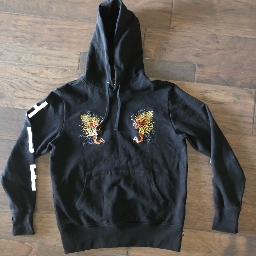 Huf embroidered hoodie